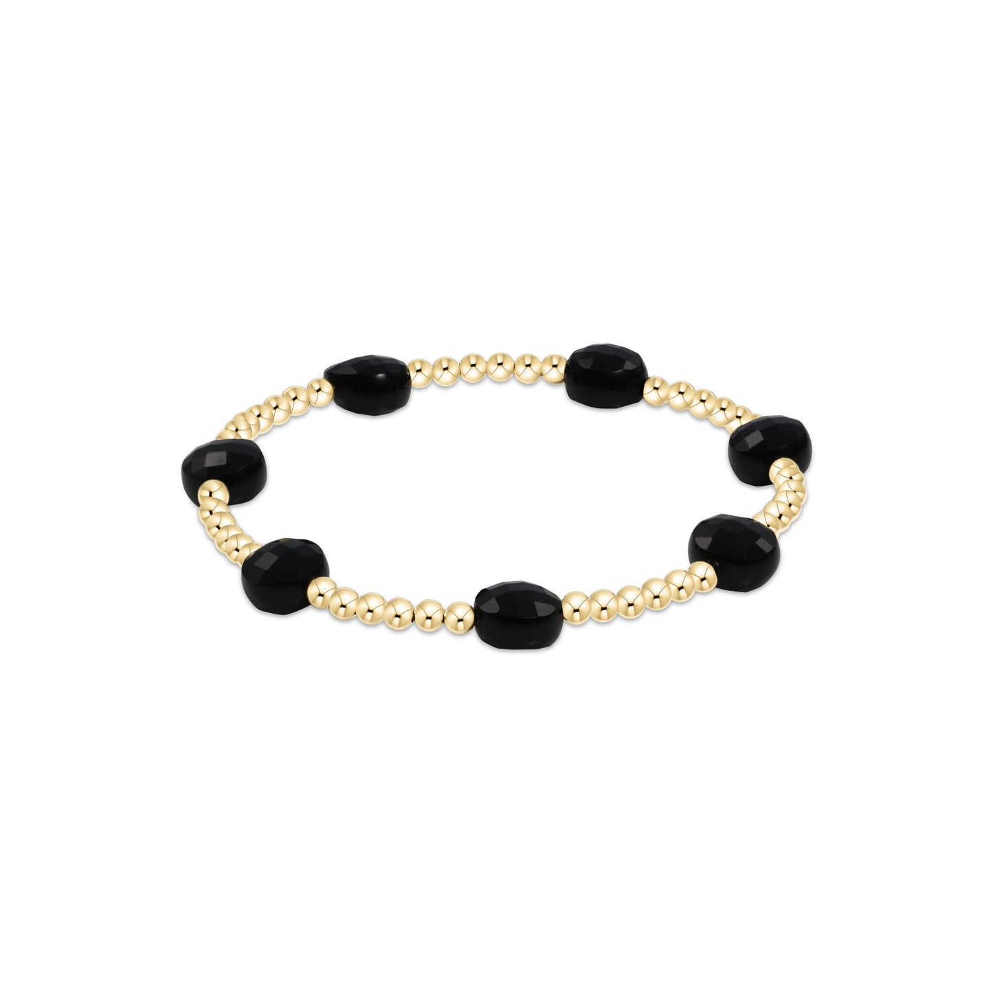 Enewton - Extends - Admire Gold 3mm Bead Bracelet - Faceted Onyx - Findlay Rowe Designs