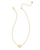Kendra Scott - Elisa Gold Ridge Open Frame Short Pendant Necklace
