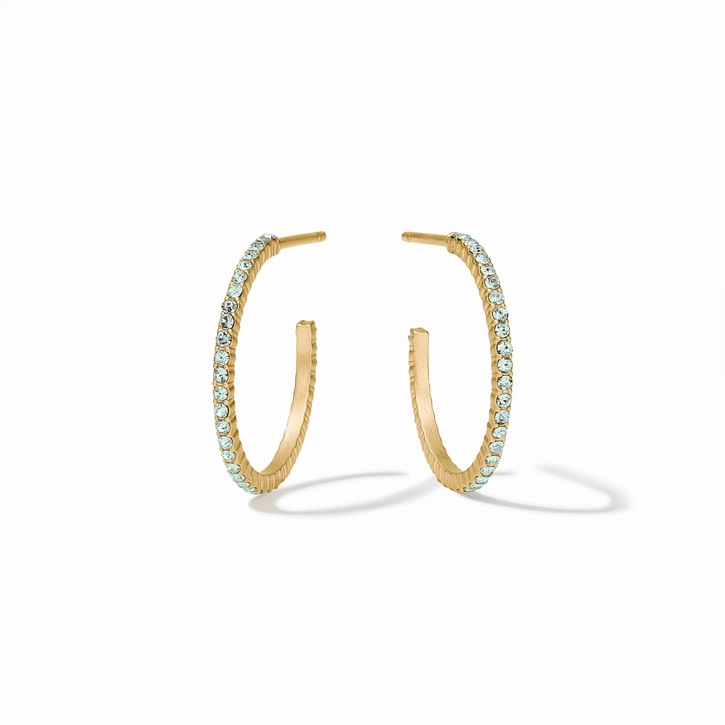 Julie Vos - Earring - Windsor Hoop - Aquamarine Blue - Small - Findlay Rowe Designs