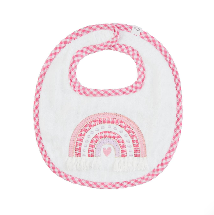 Mud Pie - Baby Bibs - Applique Bow & Rainbow - Findlay Rowe Designs