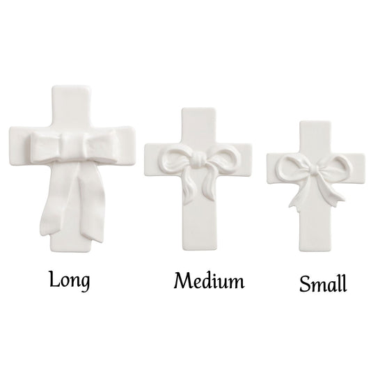 Mud Pie - Ceramic Cross - Bow Assorted - Findlay Rowe Designs