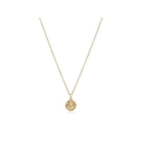 Enewton - 16" Necklace Gold - Protection Small Gold Disc