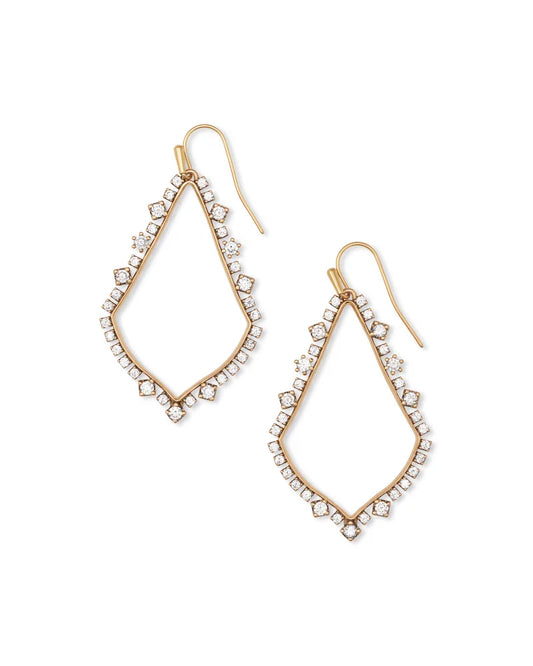Clearance - Kendra Scott- Sophee Crystal Drop Earrings in Vintage Gold - Findlay Rowe Designs