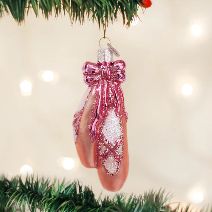 Old World Christmas - Ornament - Ballet Toe Shoes - Findlay Rowe Designs