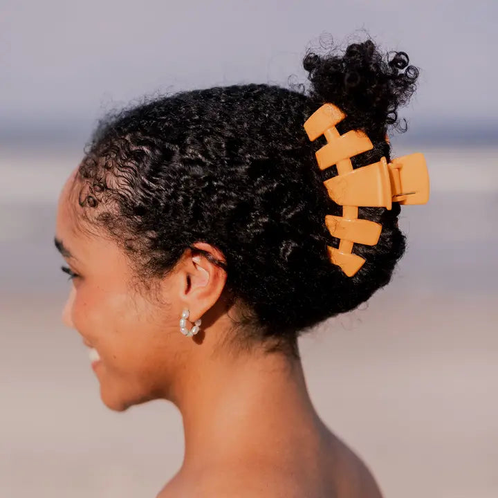 Teleties - Classic Large Hair Clip - Mango For it!