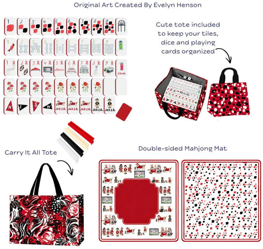 Keva - Limited Edition Mahjong Set - Athens Georgia Bulldogs