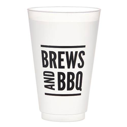 PACK OF 8- BREWS AND BBQ FROST CUP - Findlay Rowe Designs