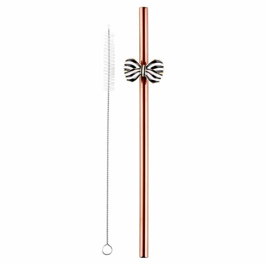 Straw - Bow - Rose Gold - Findlay Rowe Designs