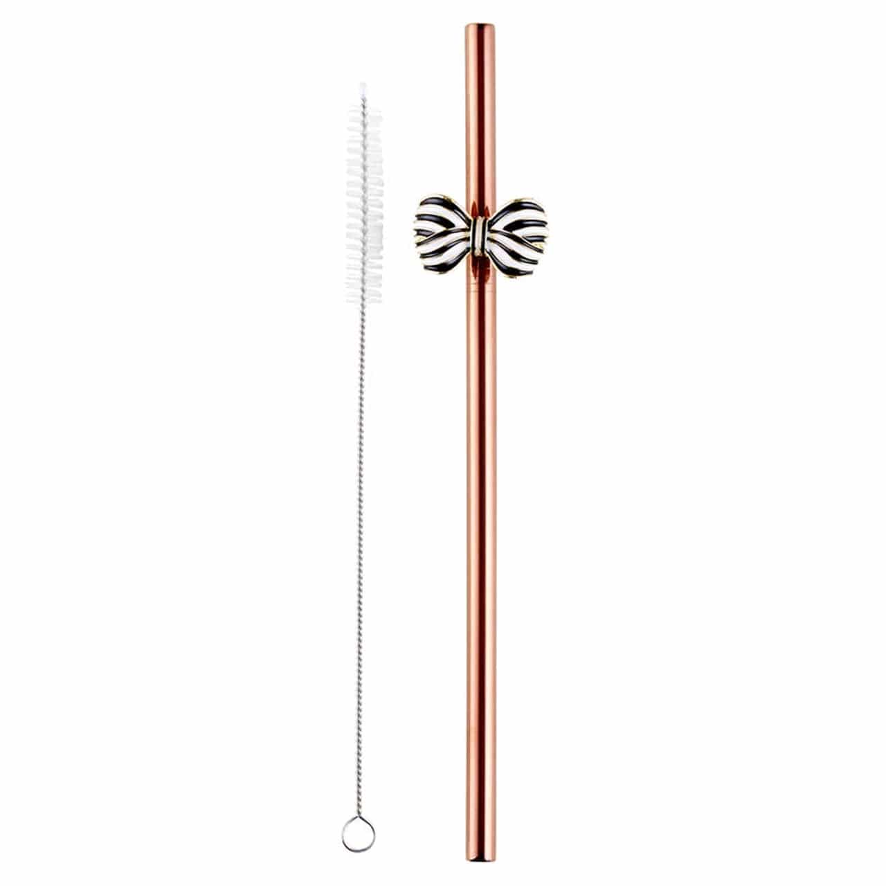 Straw - Bow - Rose Gold - Findlay Rowe Designs