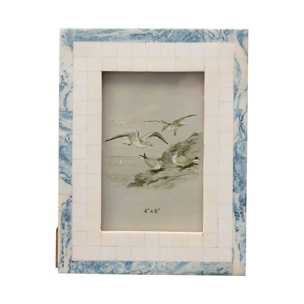 Blue & Ivory Resin Photo Frame - Findlay Rowe Designs