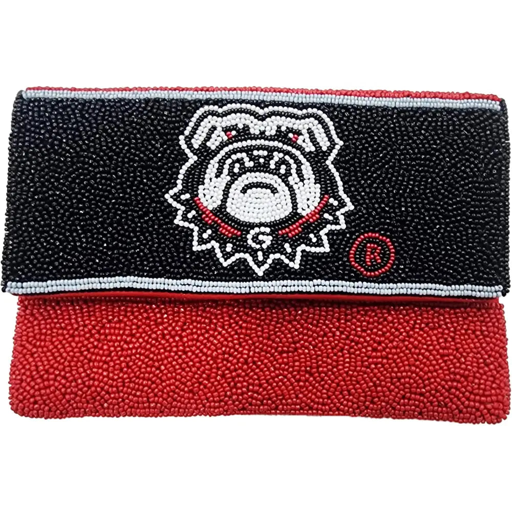 Beaded Mini Crossbody Bag - Georgia Bulldog - Findlay Rowe Designs
