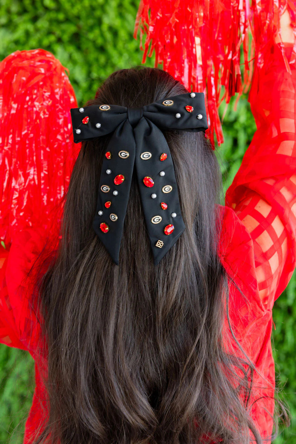 Brianna Cannon - Bow Barrette - UGA Black - Findlay Rowe Designs