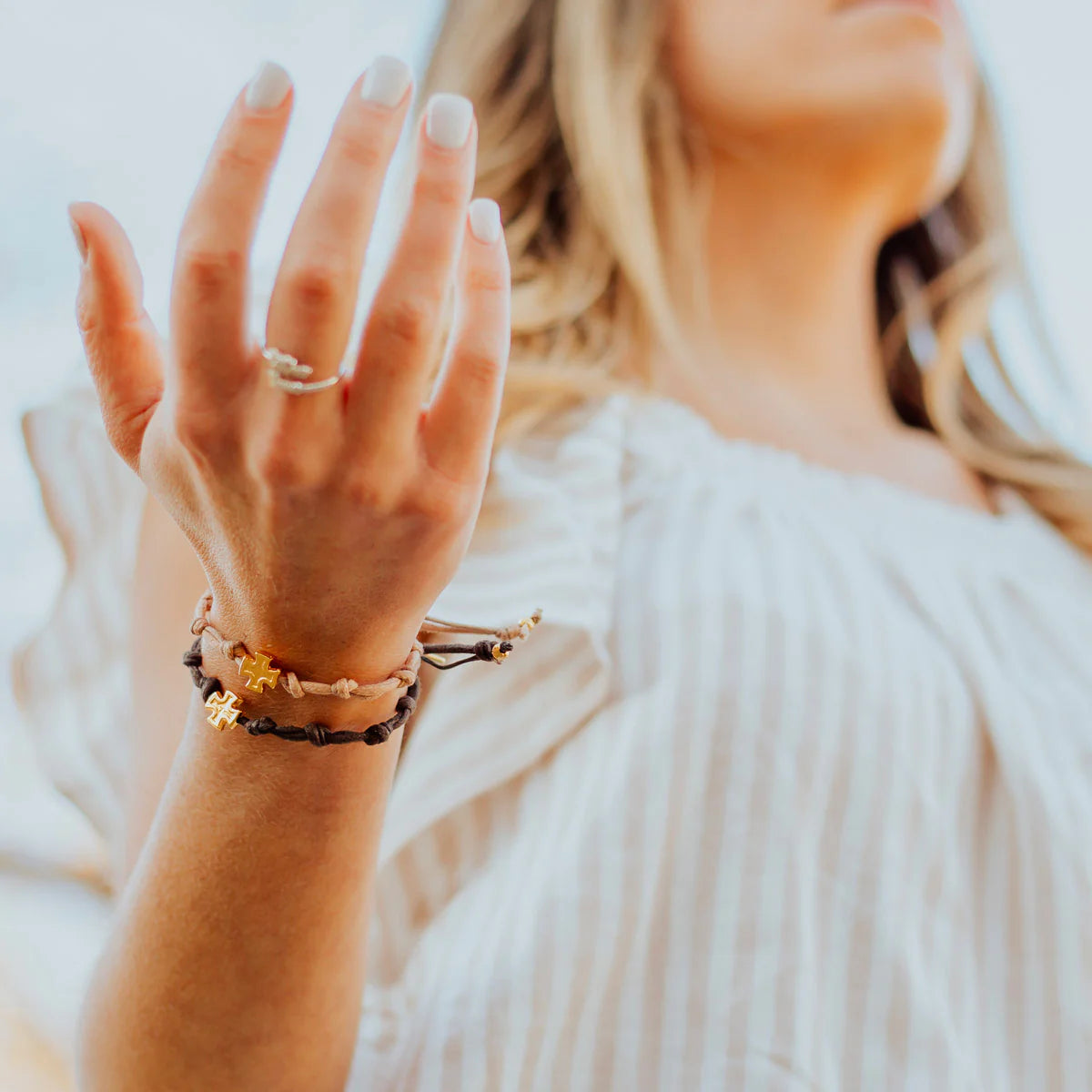 Surrender Prayer Bracelet- Black with Silver