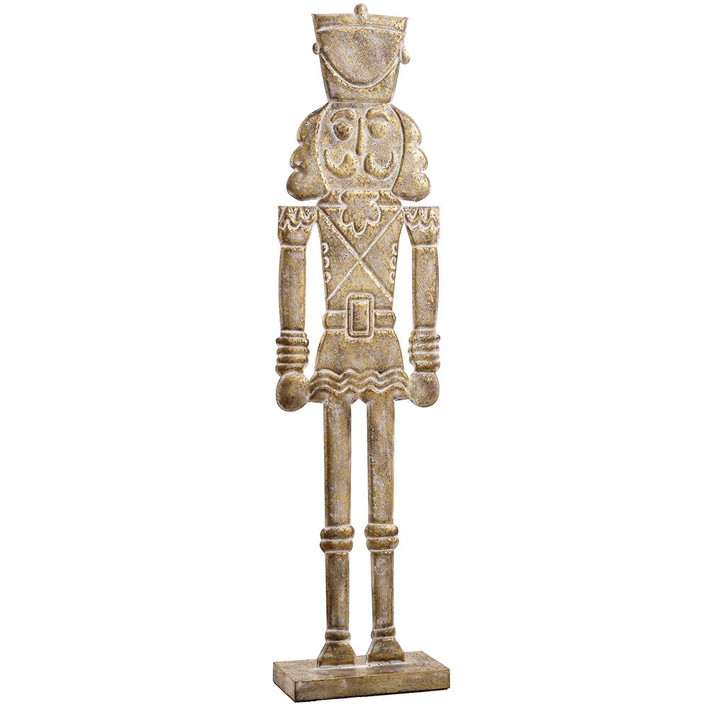 Allstate Floral - Candleholder - 42.5" Metal Nutcracker - Antique Gold - Findlay Rowe Designs