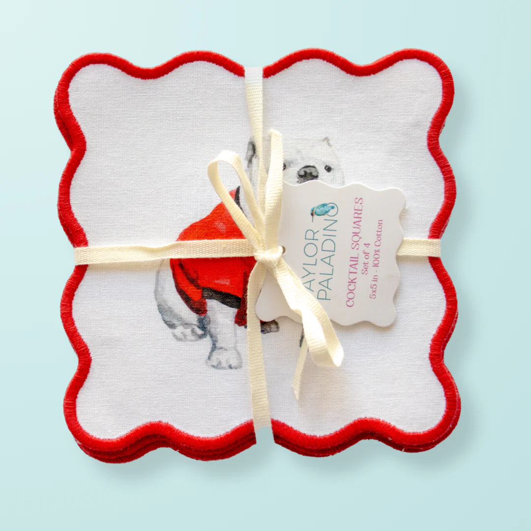 Taylor Paladino - Cocktail Squares - Bulldog - Set 4 - Findlay Rowe Designs