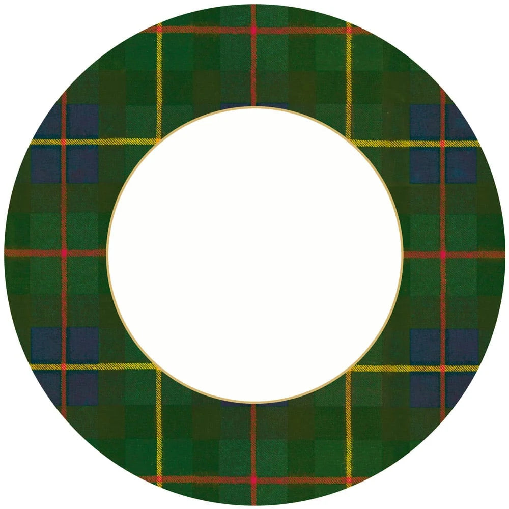 Caspari - Plate Dinner - William Tartan Blue - Findlay Rowe Designs