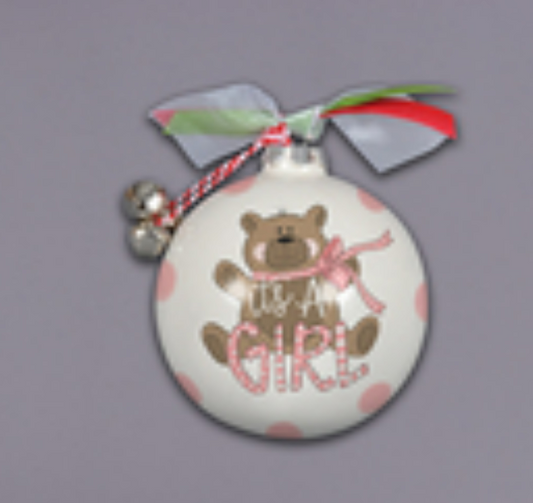 Magnolia Lane - Ornament - Teddy Bear - It's a Girl