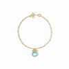 Julie Vos - Necklace - Bamboo Statement - Iridescent Bahamian Blue - Findlay Rowe Designs