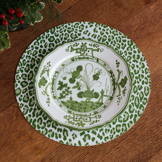 Beatriz Ball - VIDA Faenza Salad Plate - White and Green - Findlay Rowe Designs