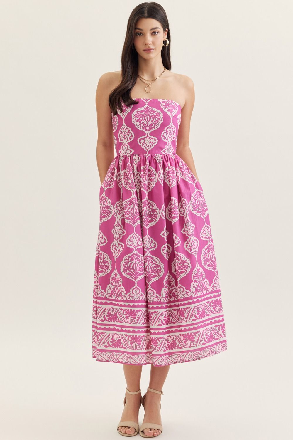 entro fall dresses - Dress Midi - Strapless Print low-push SIZE:36/29 Designed with a versatile Pucci - Printed Sleeve