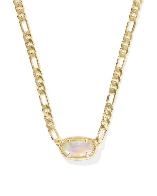 Kendra Scott - Necklace - Elisa Figaro Chain Short Pendant - Gold Iridescent Abalone - Findlay Rowe Designs