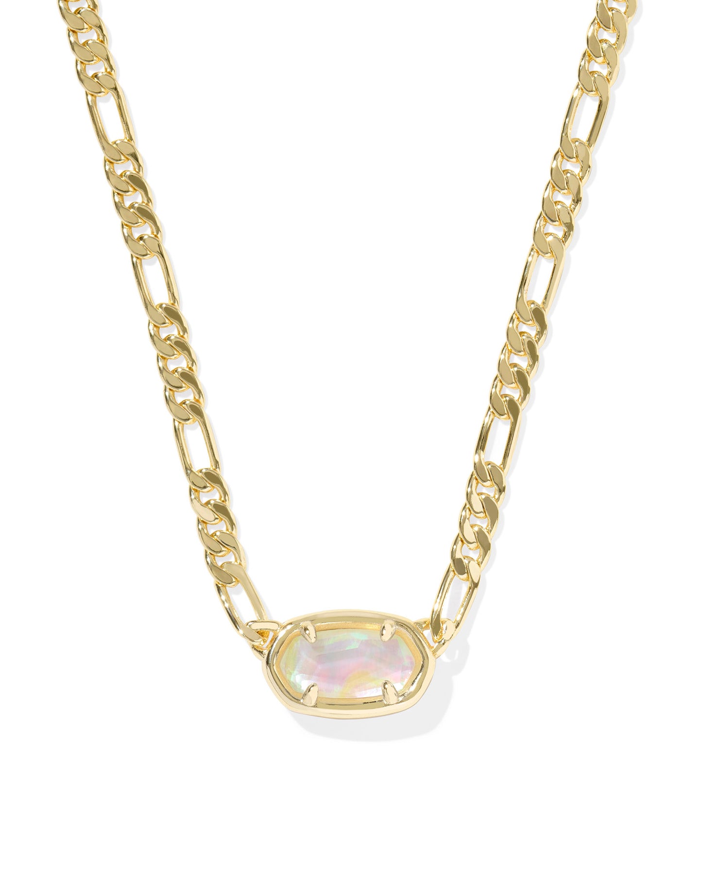 Kendra Scott - Necklace - Elisa Figaro Chain Short Pendant - Gold Iridescent Abalone - Findlay Rowe Designs