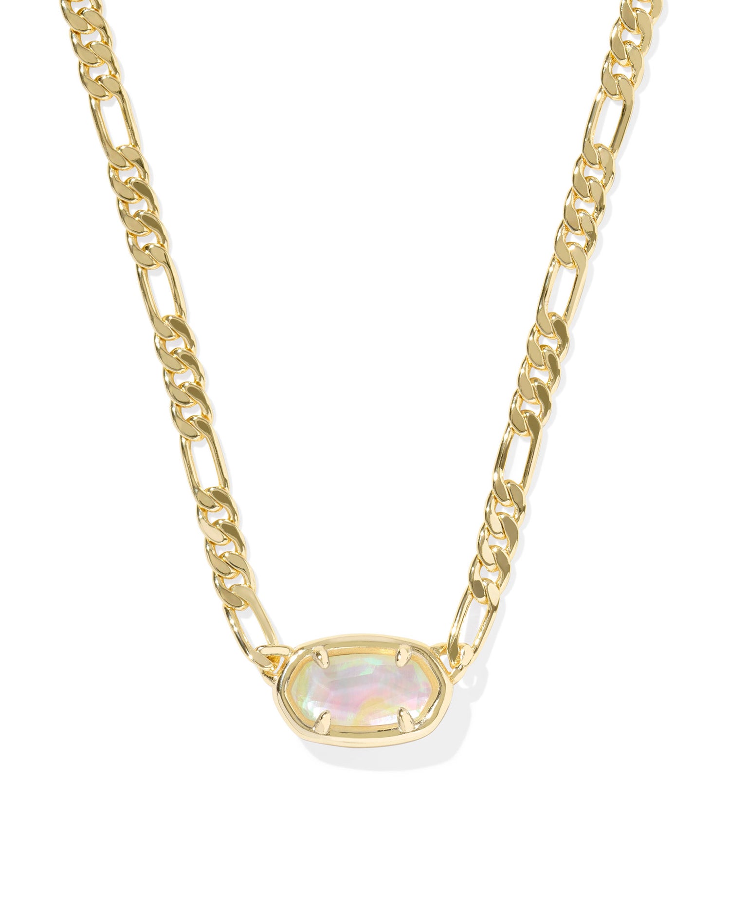 Kendra Scott - Necklace - Elisa Figaro Chain Short Pendant - Gold Iridescent Abalone - Findlay Rowe Designs