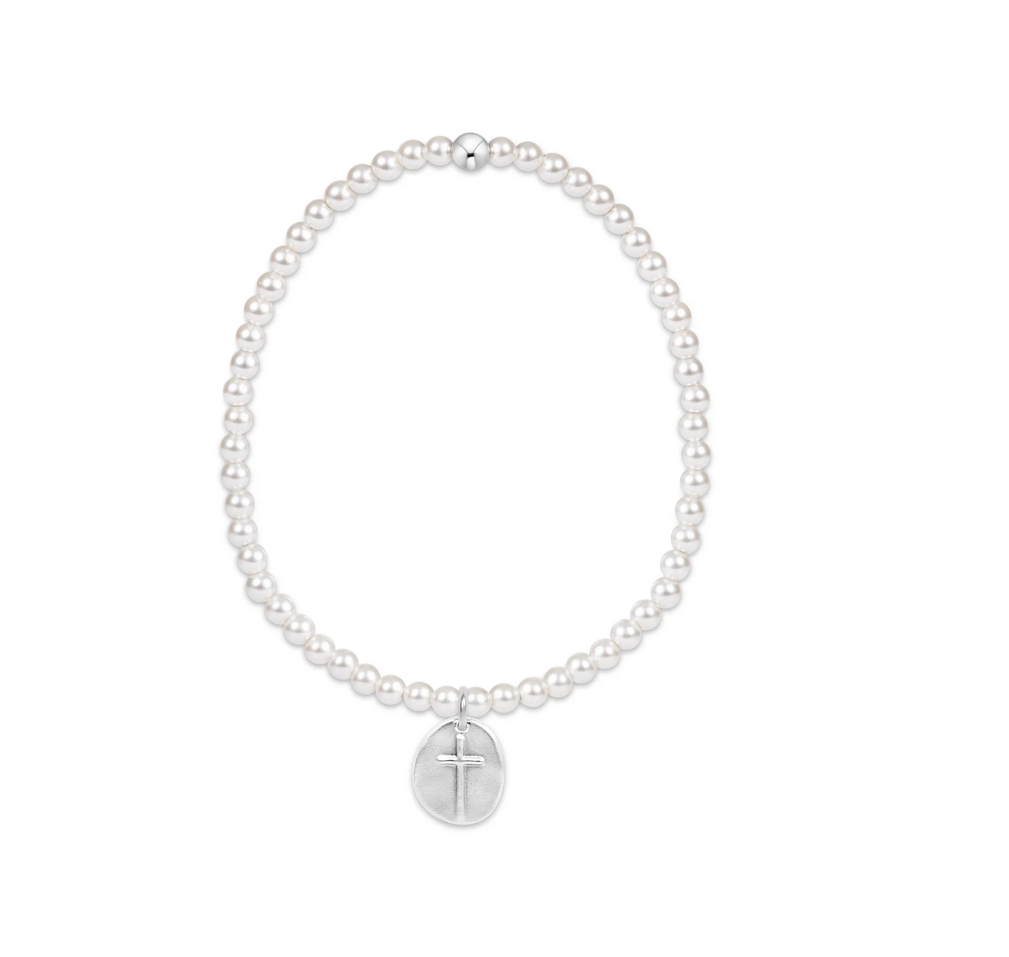 Enewton - Classic Pearl 3mm Bead Bracelet - Inspire Small Sterling Charm