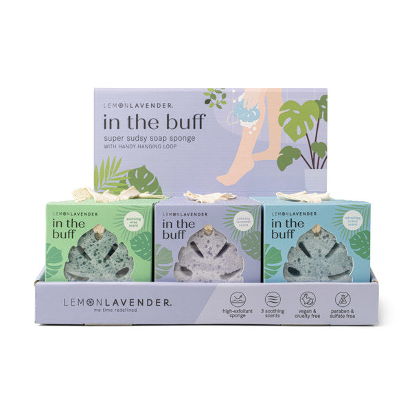 Lemon Lavender - In The Buff - Super Sudsy Soap Sponge - Findlay Rowe Designs