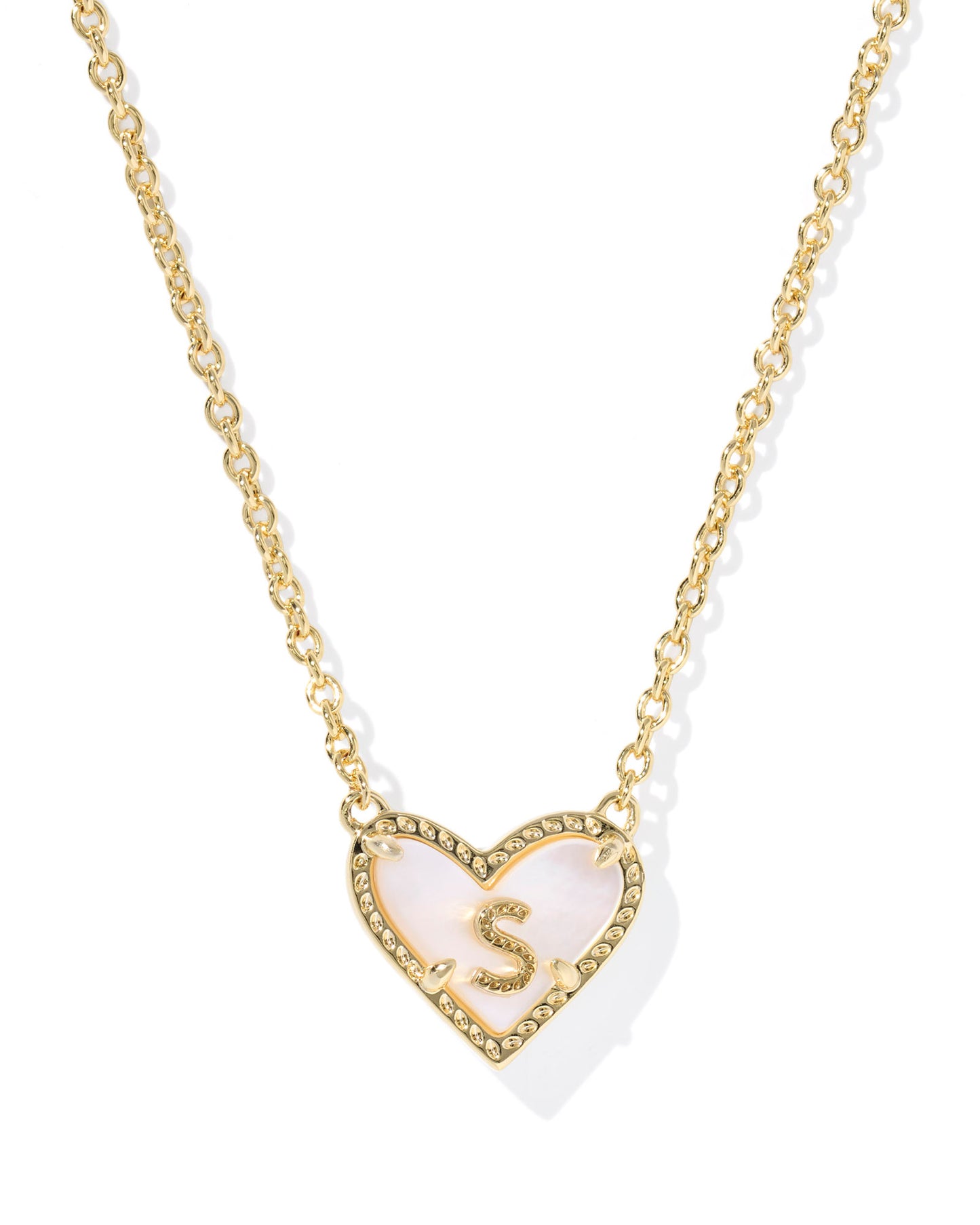 Kendra Scott - Necklace - Ari Heart Letter - Gold Short Pendant