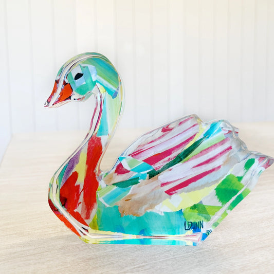 Lauren Dunn - Acrylic Block - Swan - Findlay Rowe Designs