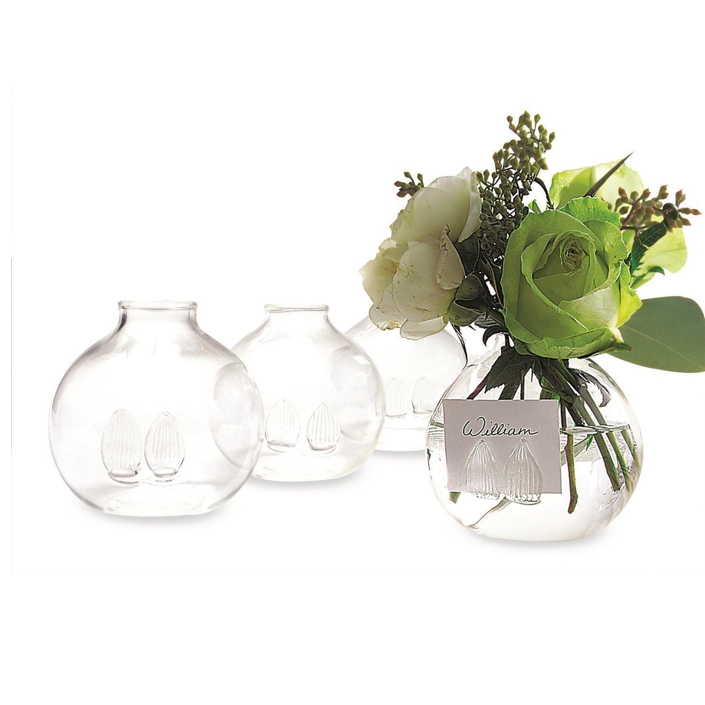 Bud Vase/Place Card Holder - Blown Glass - Set of 4 - Findlay Rowe Designs