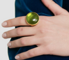Julie Vos - Ring - Solara Statement - Iridescent Palmetto Green - Size 8