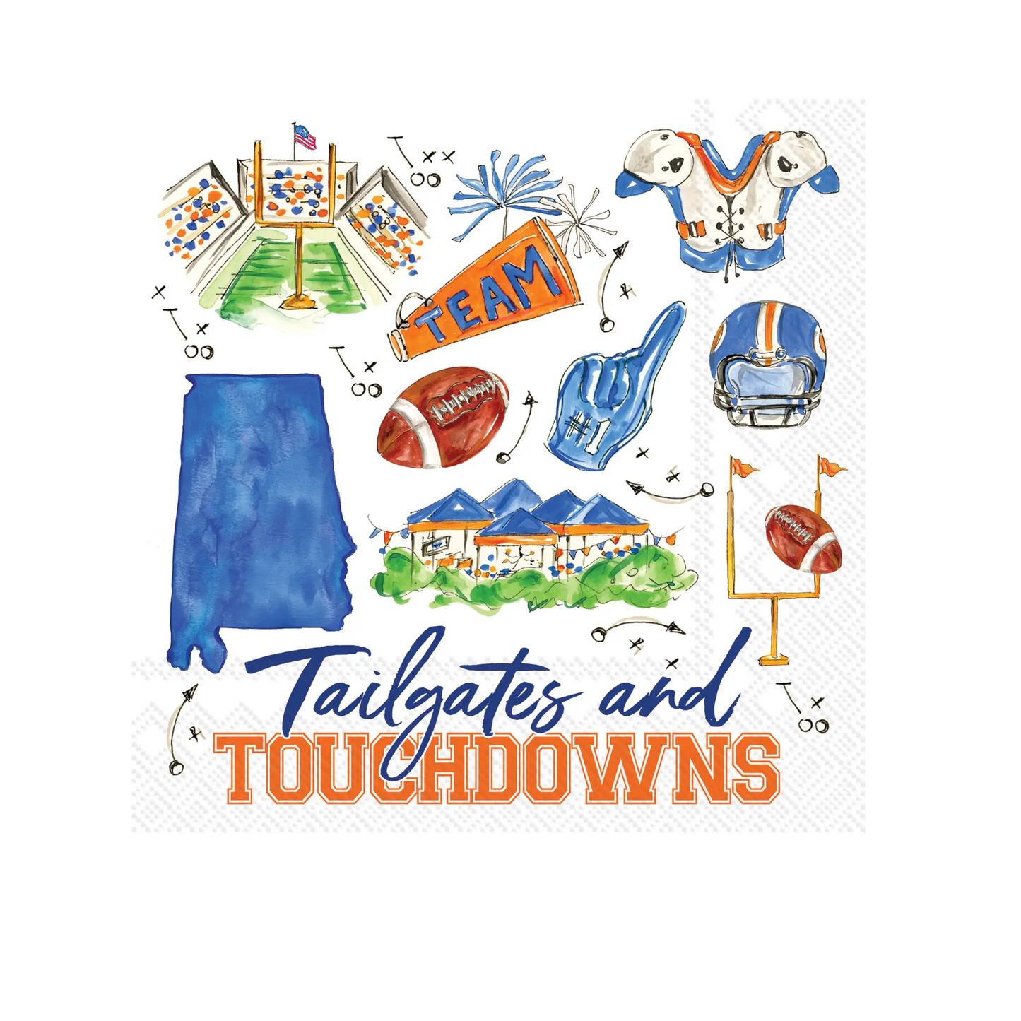 Cocktail Napkins - Collegiate Pep Rally - Auburn