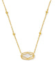 Kendra Scott - Necklace - Elisa Lattice Frame Gold Short Pendant - Gold Ivory Mother of Pearl - Findlay Rowe Designs