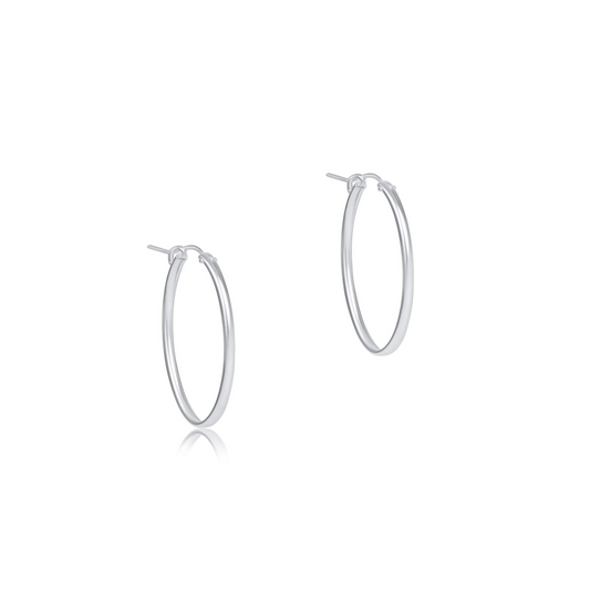 Enewton - Oval Sterling 1 inch Hoop - Smooth - Findlay Rowe Designs