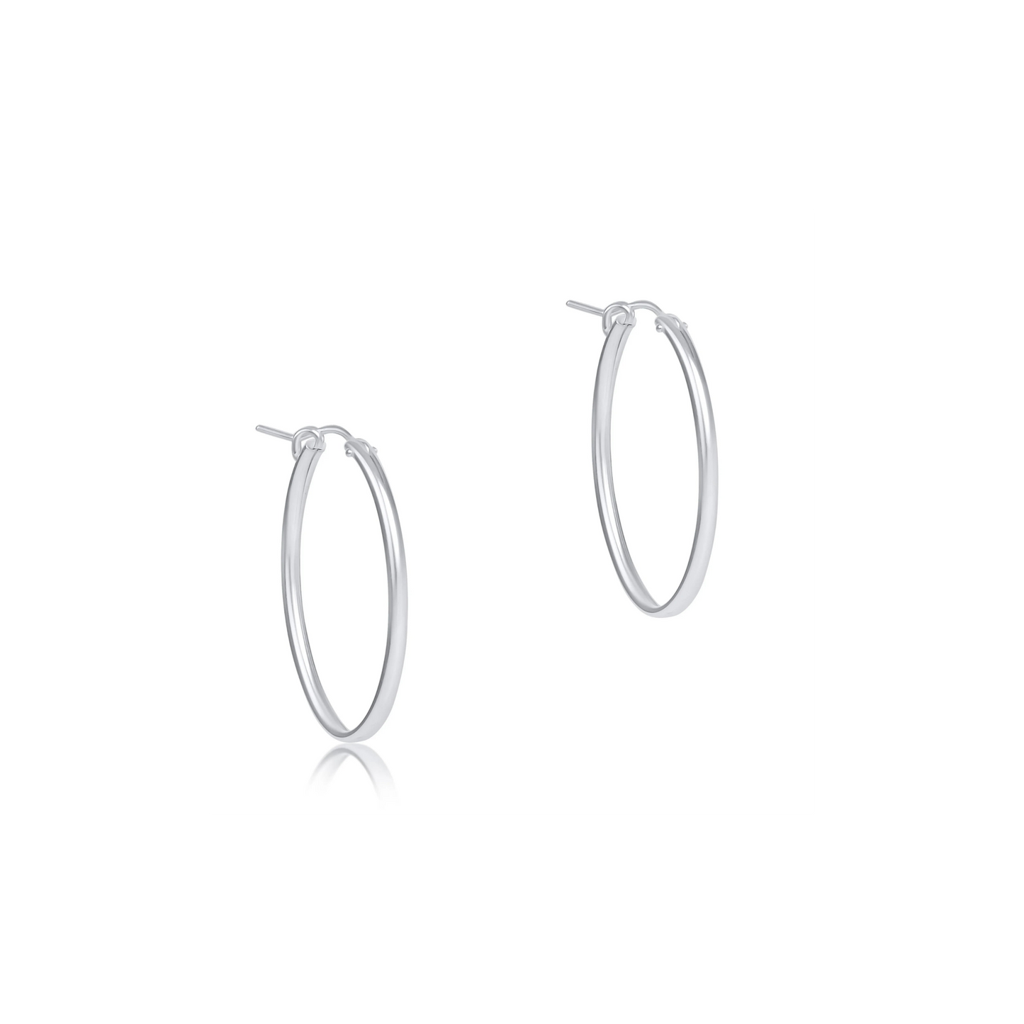 Enewton - Oval Sterling 1 inch Hoop - Smooth - Findlay Rowe Designs