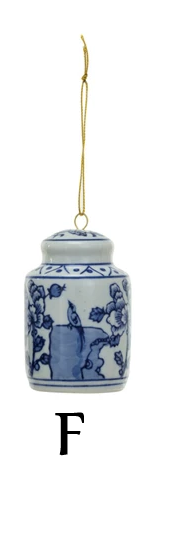 Ornament - Stoneware Ginger Jar - Blue & White - Findlay Rowe Designs