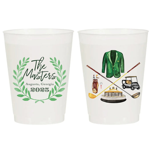 The Masters - Frosted Party Cups - 2025 Collage Golf - Findlay Rowe Designs