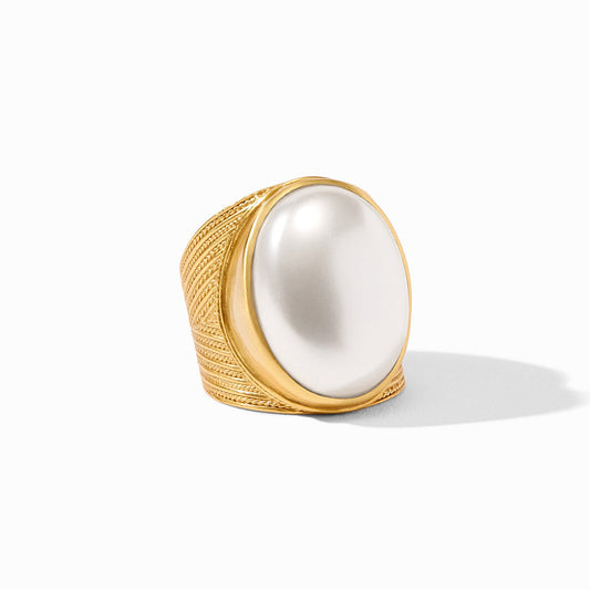 Julie Vos - Ring - Verona Statement - Pearl - Findlay Rowe Designs