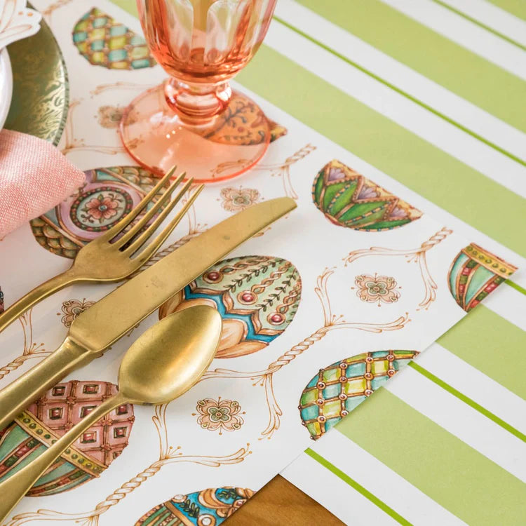 Hester & Cook - Table Runner - Green Awning Stripe - Findlay Rowe Designs