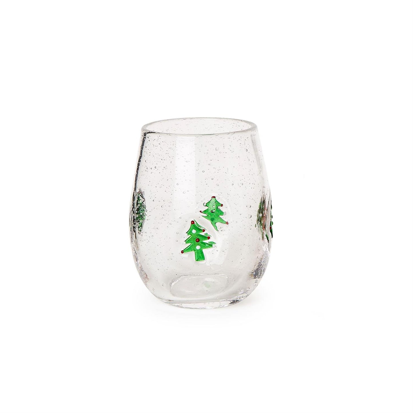Stemless Wine - Bubble Glass with Tree