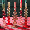 Taper Candleholders - Hand-Blown Glass - Holiday Ombre - Findlay Rowe Designs