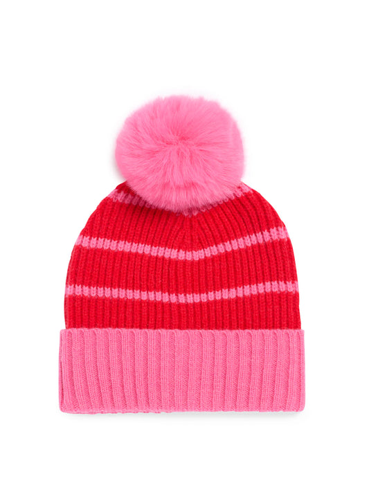 Shiraleah - Allison Beanie - Red Pink