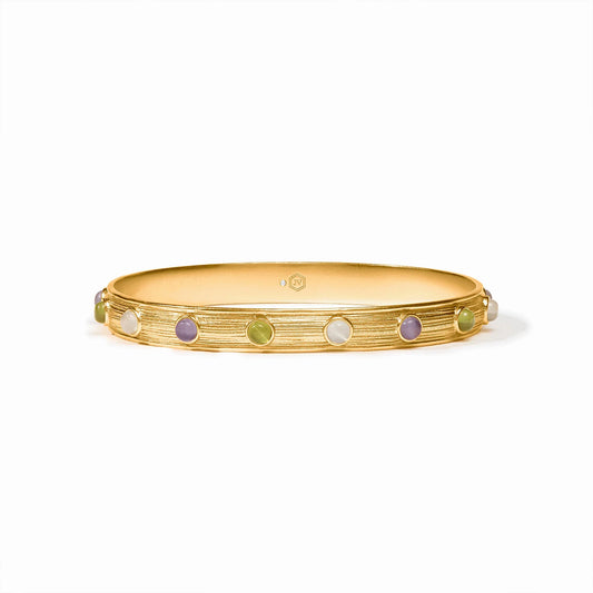 Julie Vos - Bracelet - Cobblestone Stone Bangle - Multi-Stone Cat's Eye - Medium - Findlay Rowe Designs