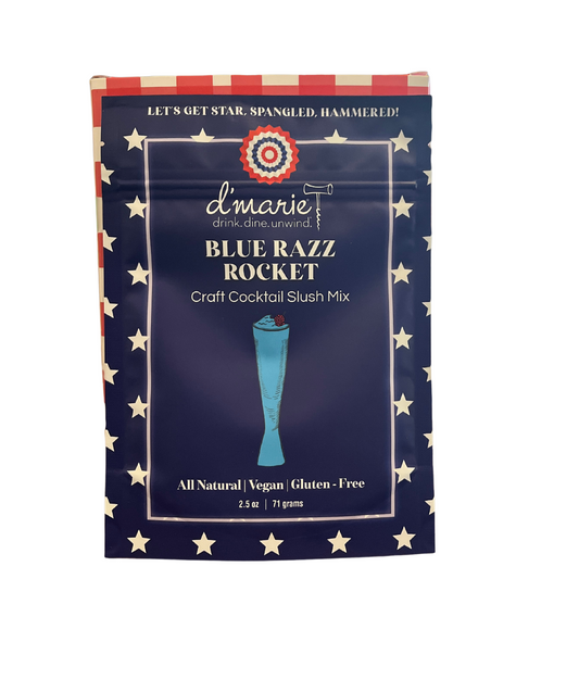 D'Marie - 2.5oz Frozen Cocktail Mix - Blue Razz Rocket - Findlay Rowe Designs