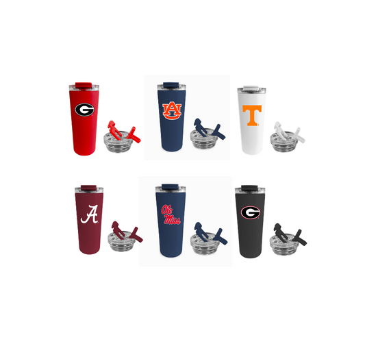 Fanatics - 24oz Dual Lid Tumbler - Soft Touch Finish - Collegiate