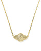 Kendra Scott - Necklace - Abbie Medallion - Gold Short Pendant - Hot Pink Mix