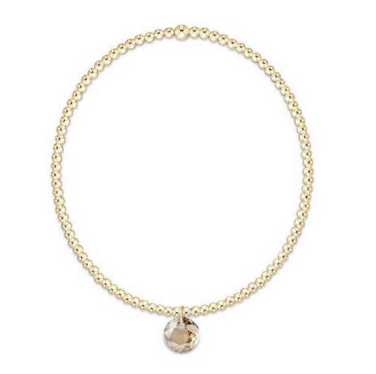 Enewton - Classic Gold 2mm Bracelet - Reflection Small Charm - November - Findlay Rowe Designs