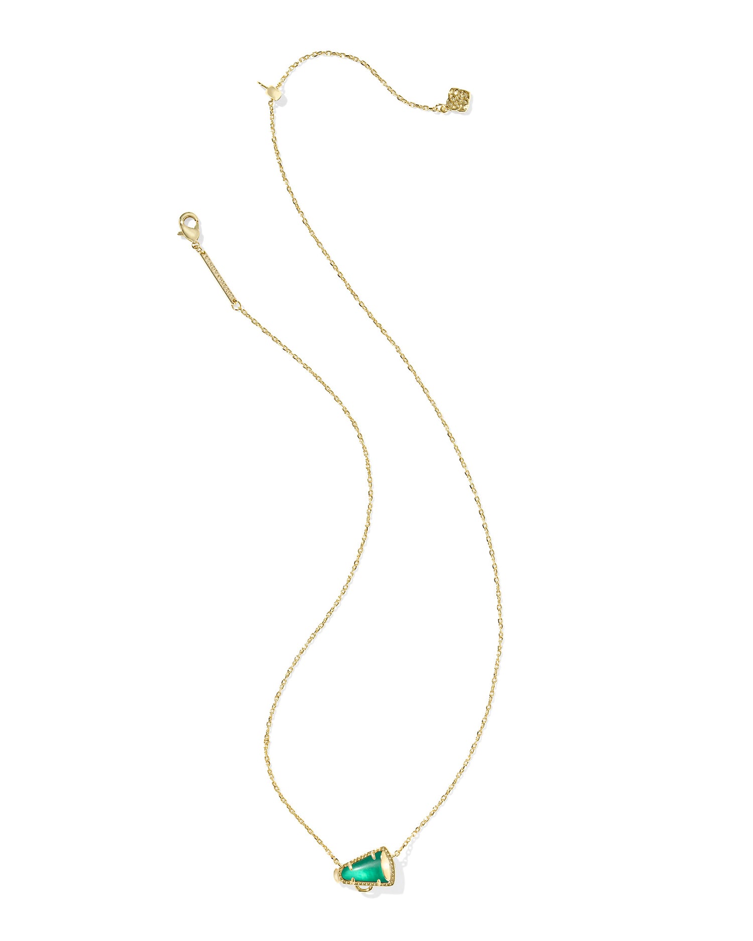 Kendra Scott - Necklace - Cheer Short Pendant - Gold Emerald Illusion - Findlay Rowe Designs